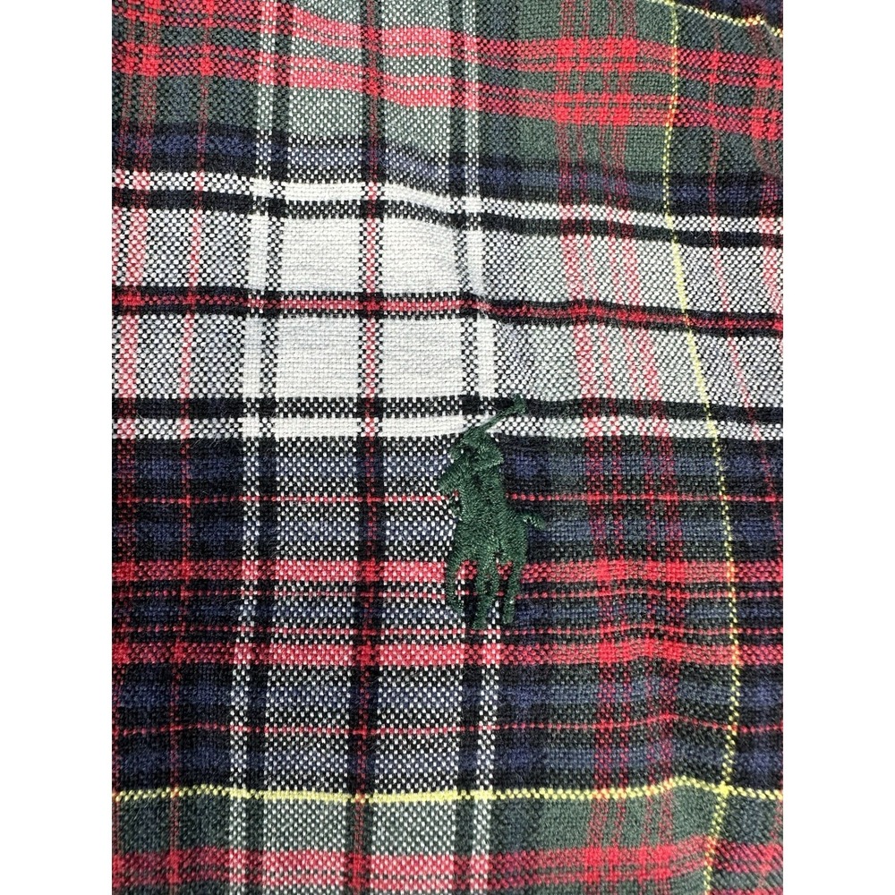 Polo Ralph Lauren Indian Madras Shirt Mens Large Green Plaid Custom Fit Plaid - Picture 5 of 10